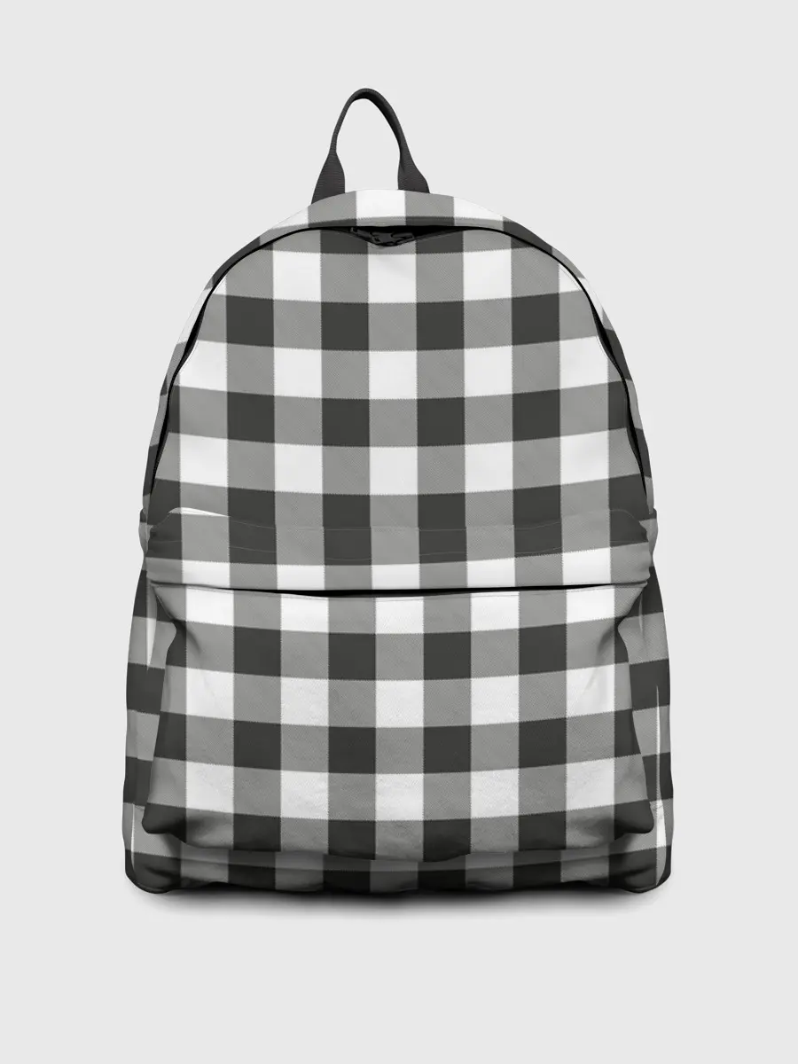 Рюкзак джинсовый / Черно-белая клетка