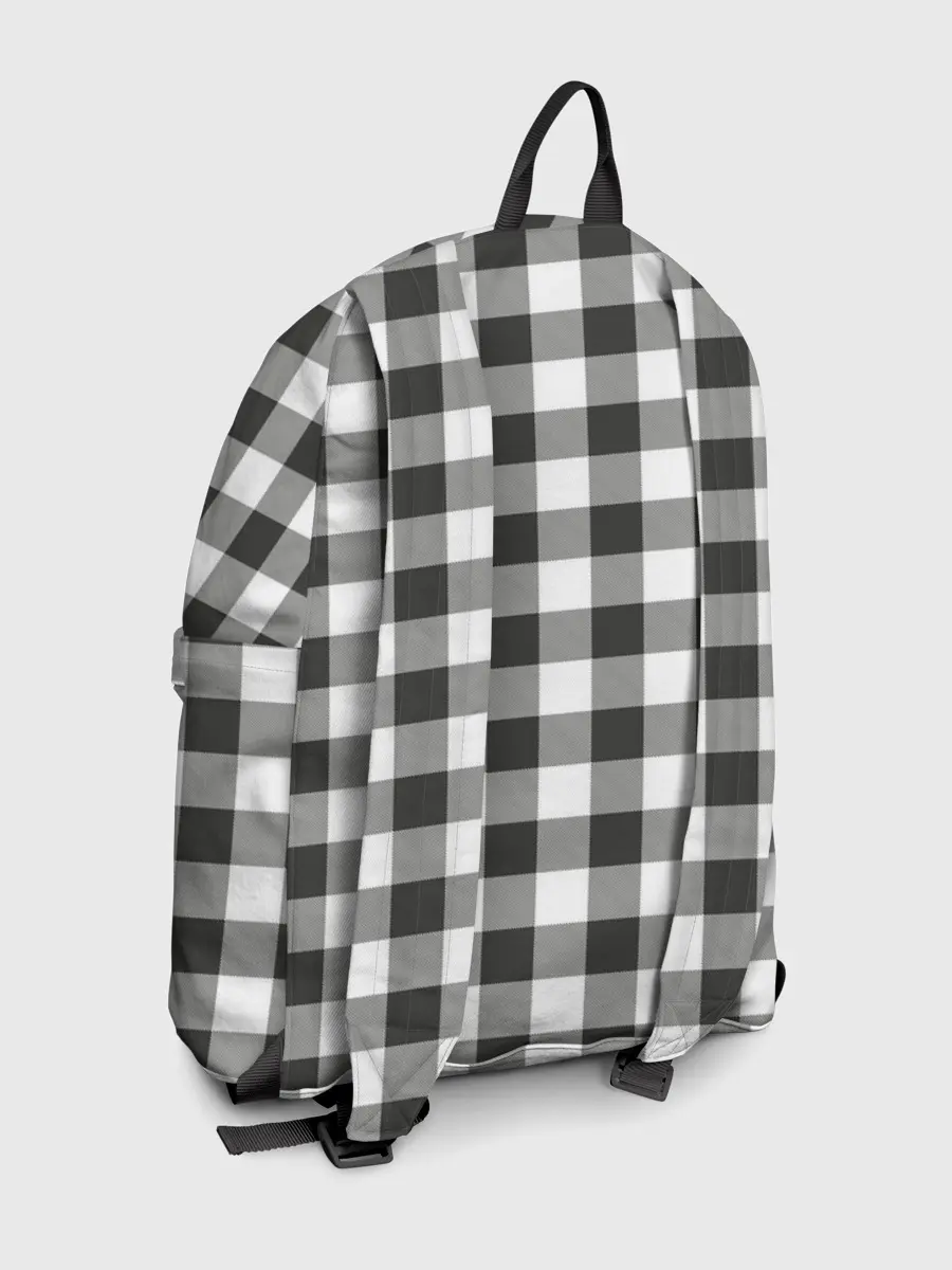 Рюкзак джинсовый / Черно-белая клетка