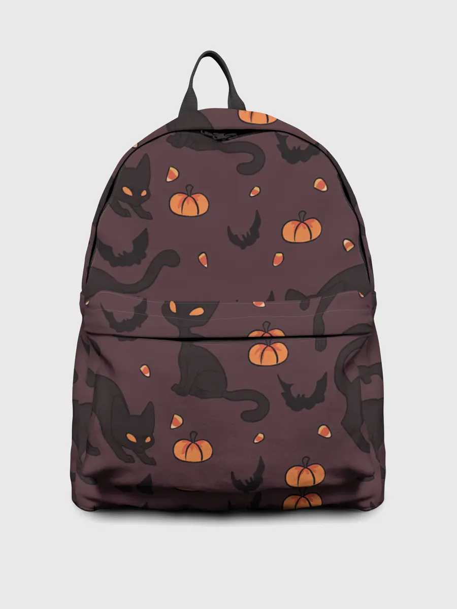 Рюкзак джинсовый / Хэллоуиновский кот