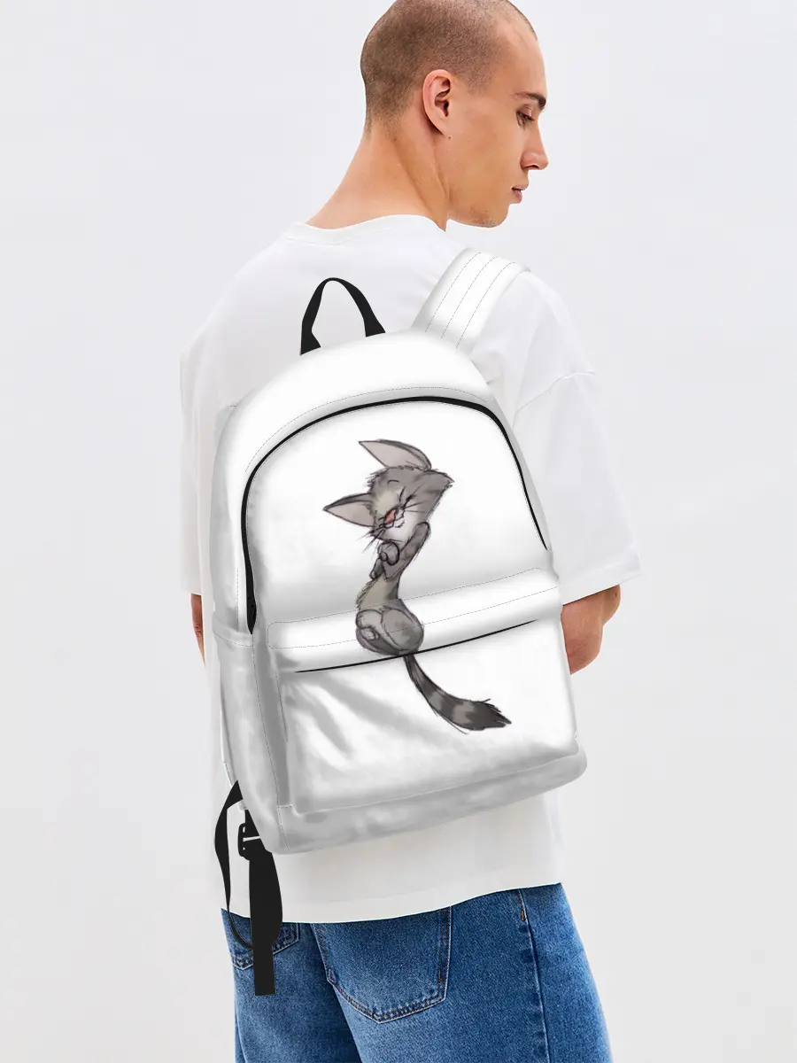 Рюкзак джинсовый / Милый котя