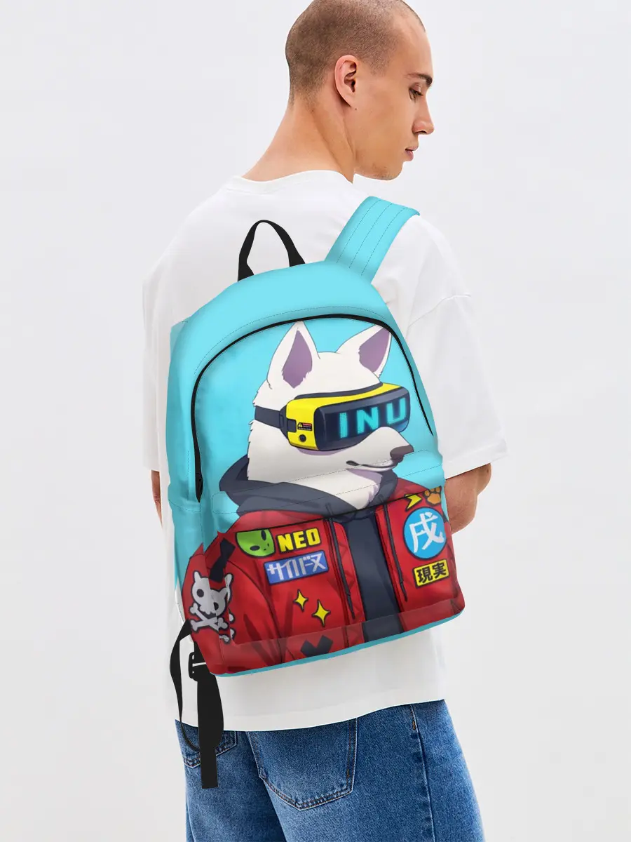 Рюкзак джинсовый / Кибер Пёс