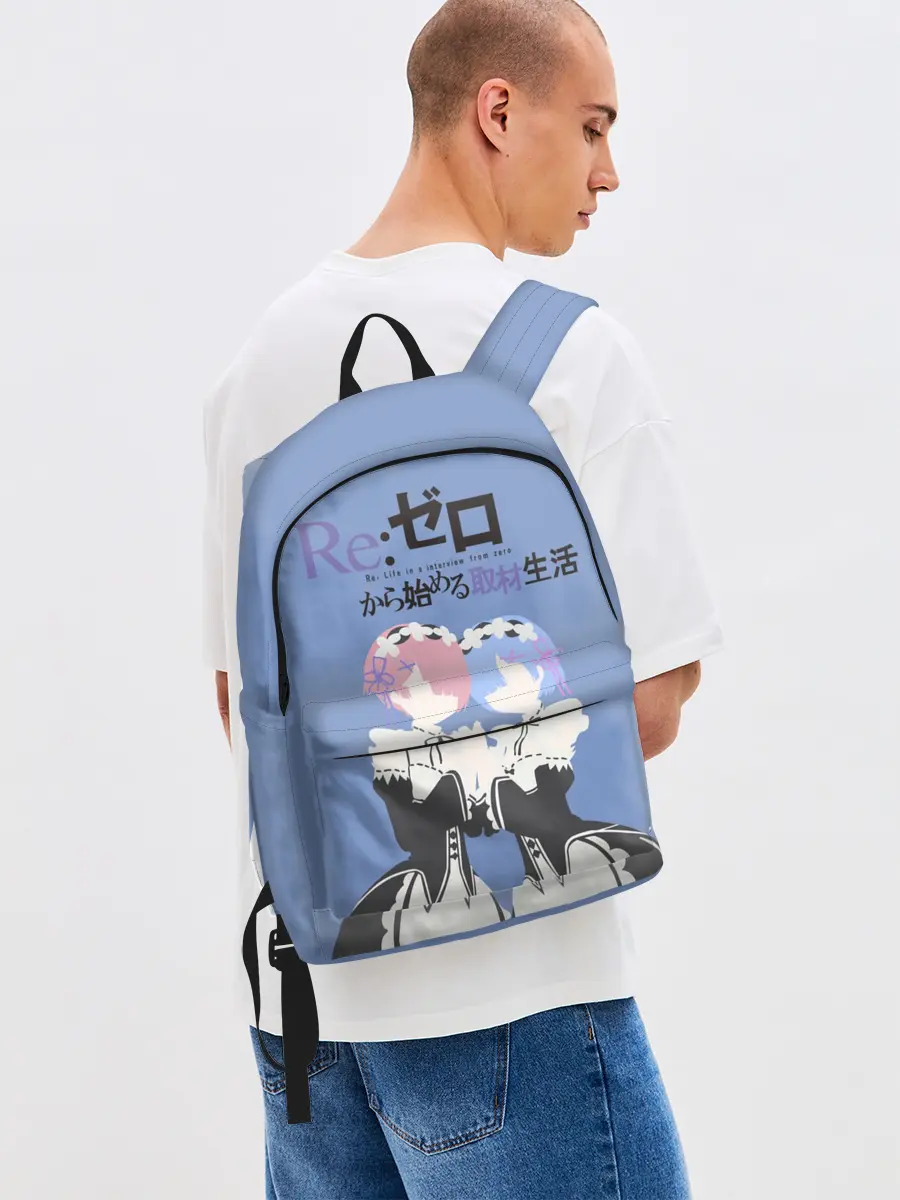 Рюкзак джинсовый / re zero rem & ram