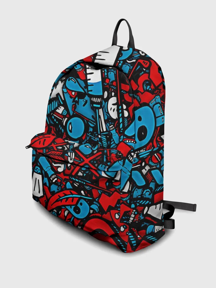 Рюкзак джинсовый / Красно синие безумие