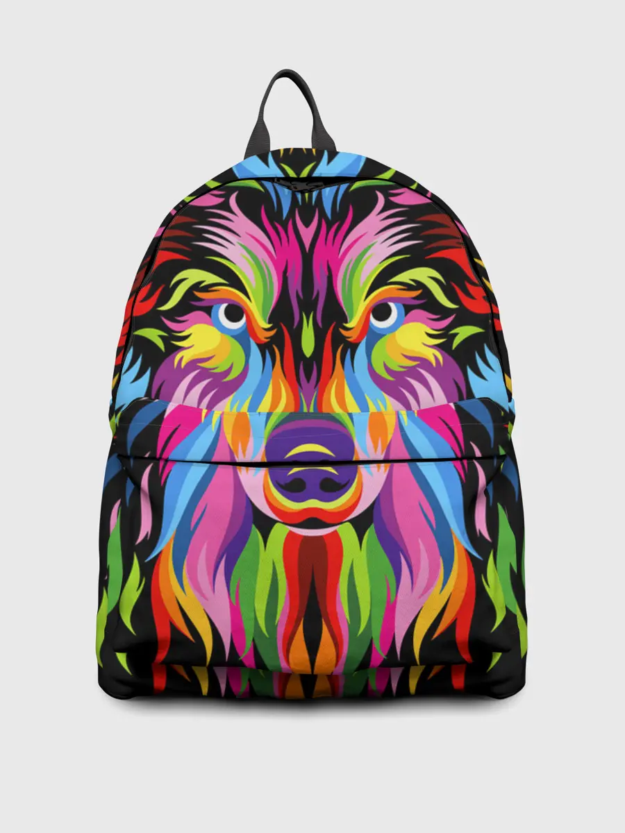 Рюкзак джинсовый / Neon wolf