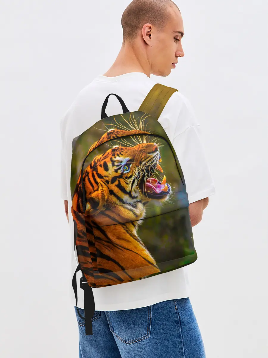 Рюкзак джинсовый / Тигр 3D