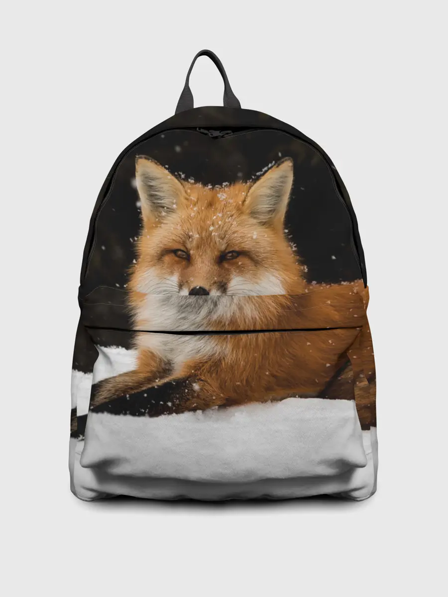Рюкзак джинсовый / Лиса и снег