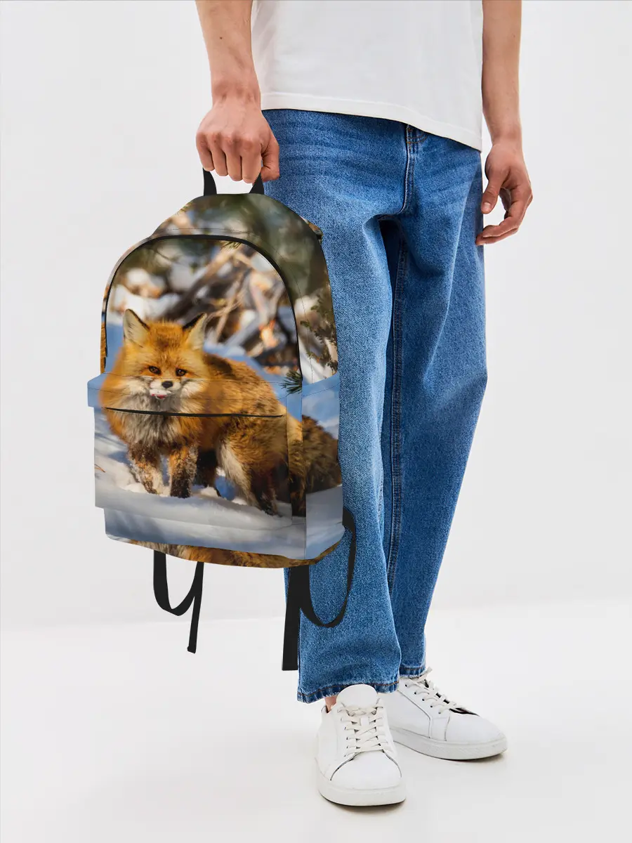 Рюкзак джинсовый / Лиса в лесу