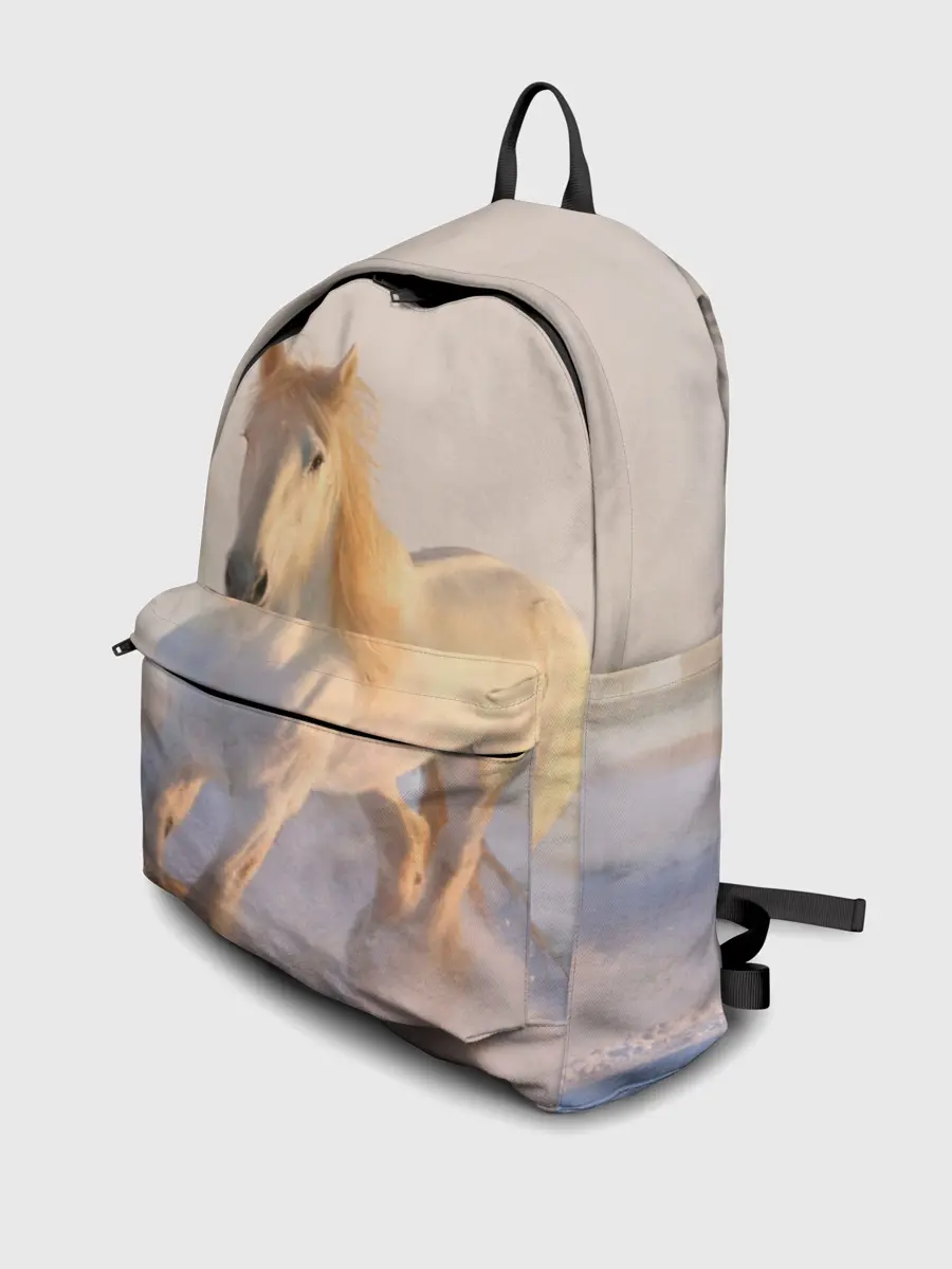 Рюкзак джинсовый / Белая лошадь