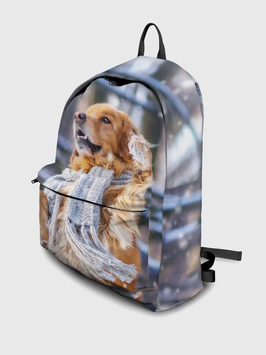 Рюкзак джинсовый / Золотистый Ретривер