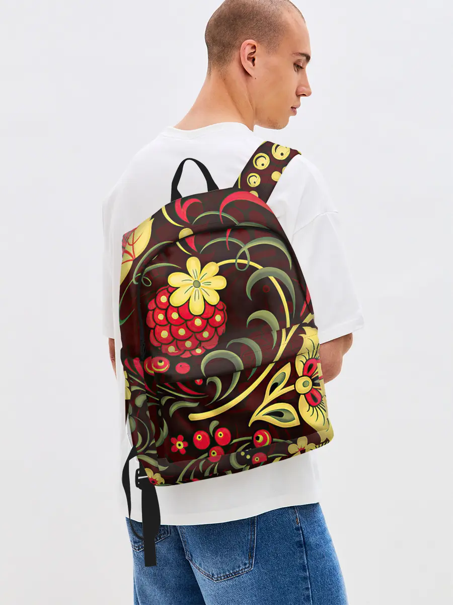 Рюкзак джинсовый / Хохлома