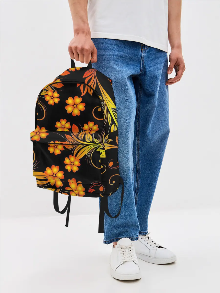 Рюкзак джинсовый / Хохлома