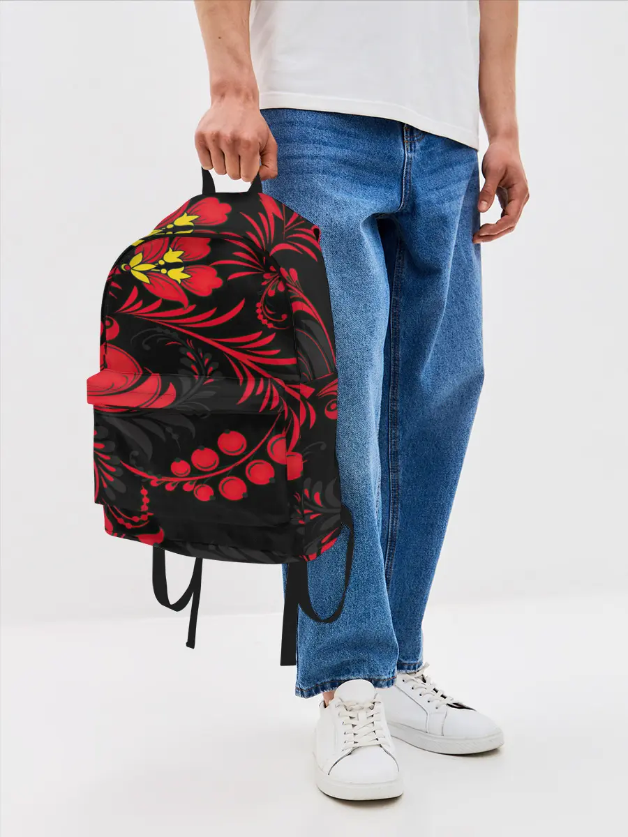 Рюкзак джинсовый / Хохлома