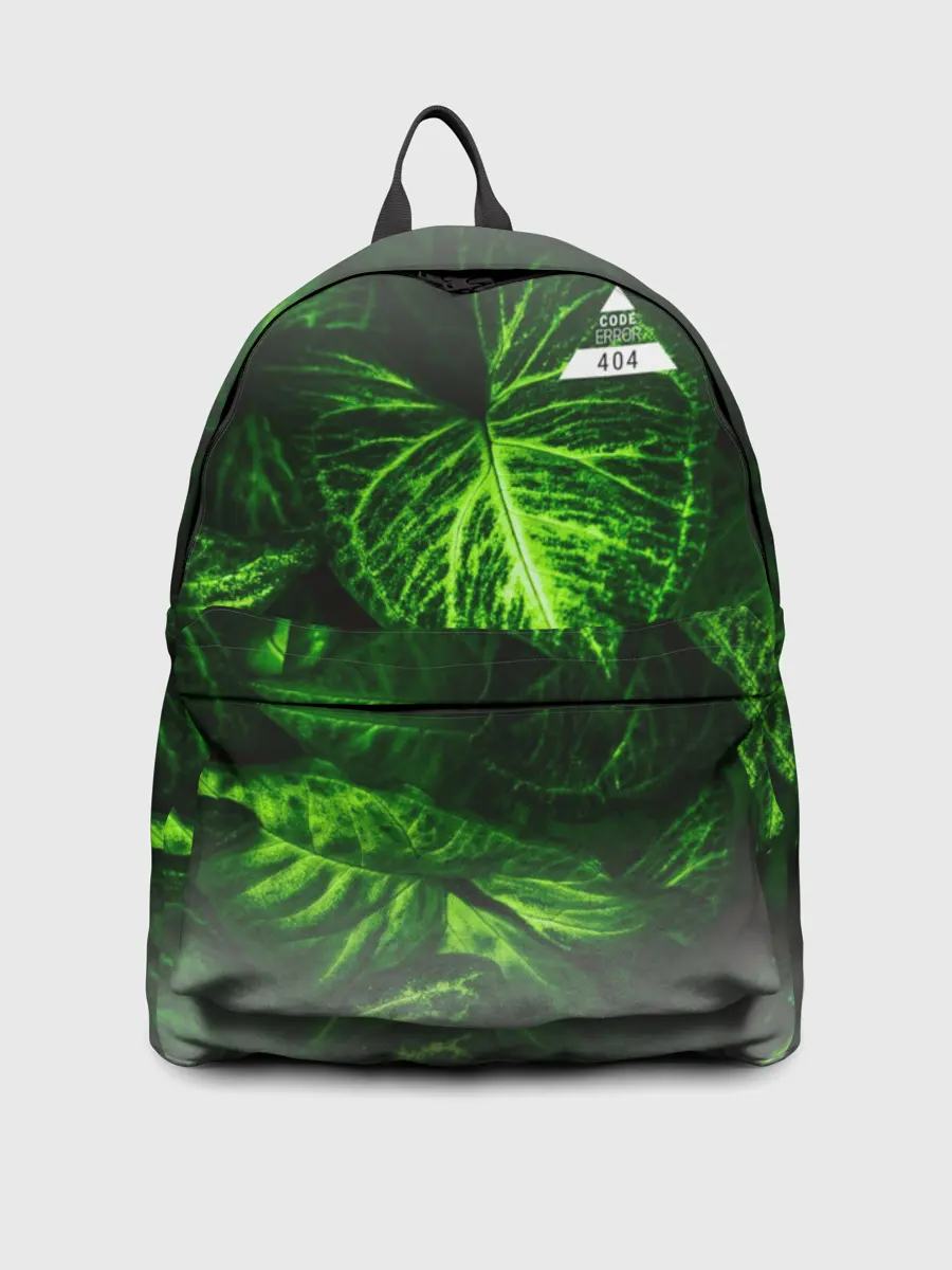 Рюкзак джинсовый / Листья зеленые CODE ERROR 404