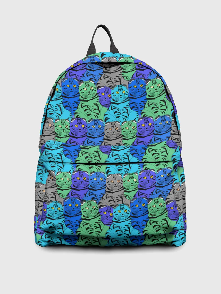 Рюкзак джинсовый / Толстый кот