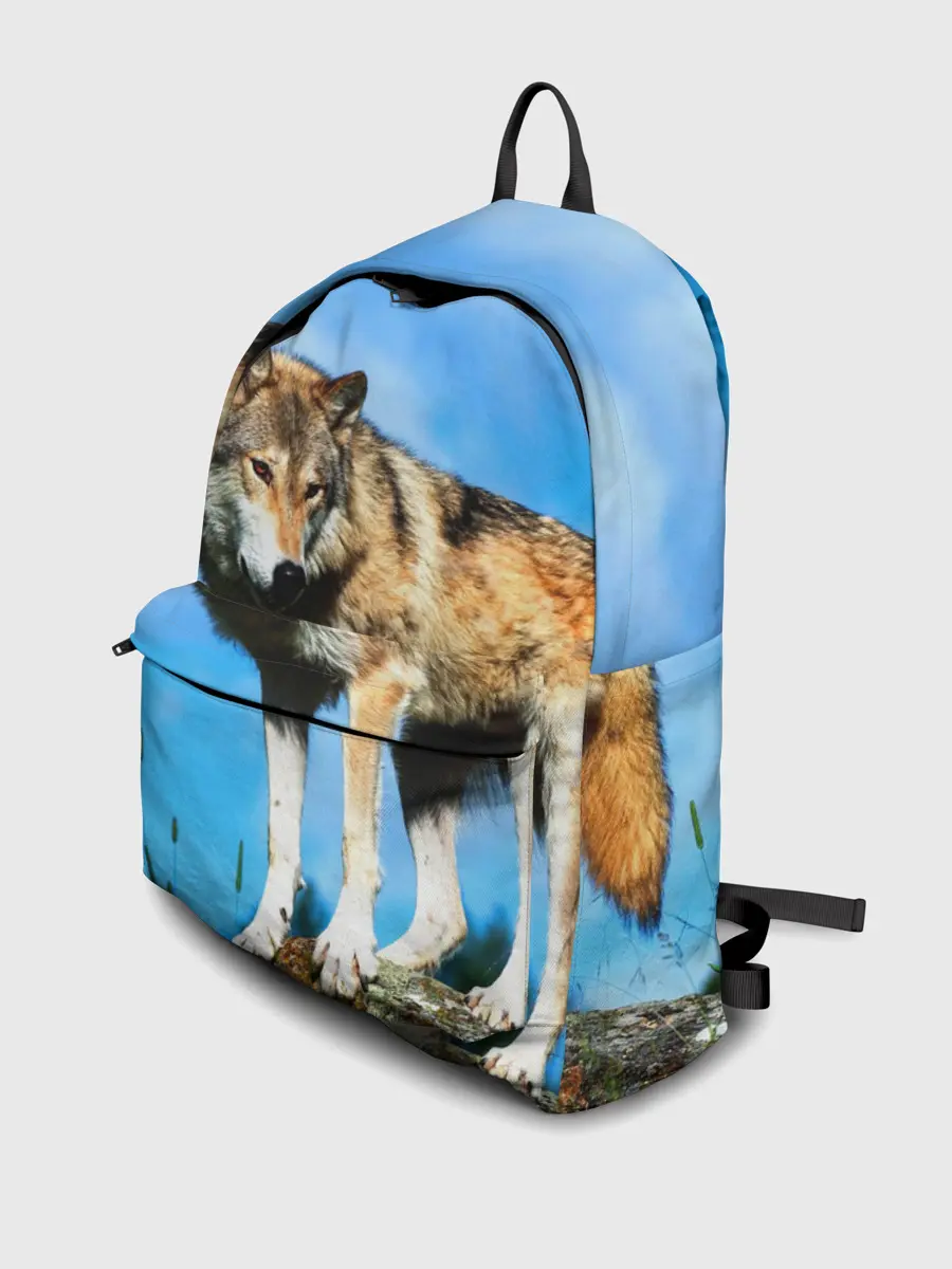 Рюкзак джинсовый / Волк