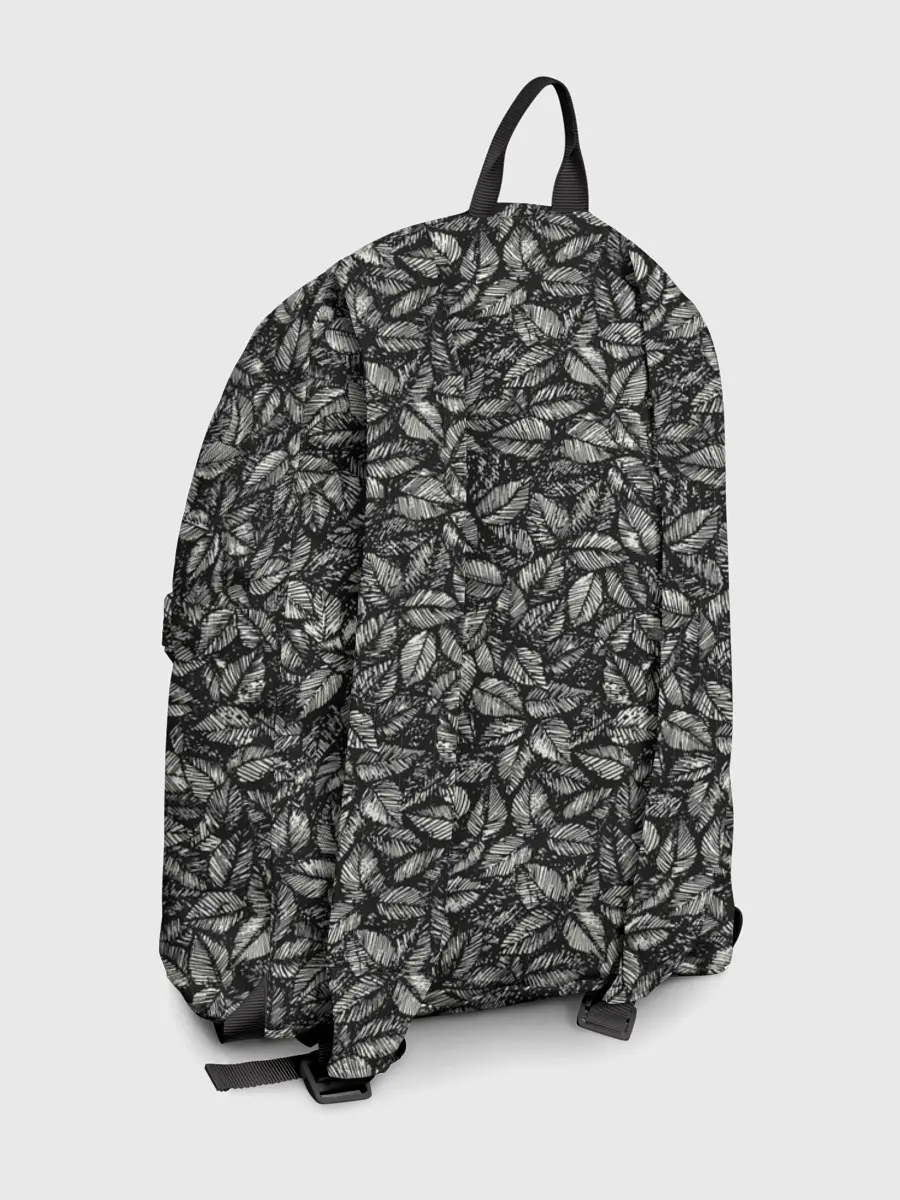 Рюкзак джинсовый / ЛИСТВА ЧЕРНО-БЕЛОЕ