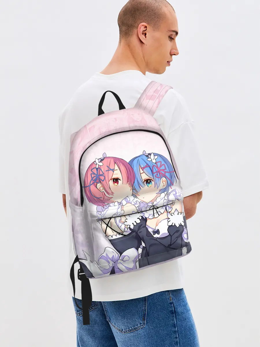 Рюкзак джинсовый / Re:Zero, Рам и Рем