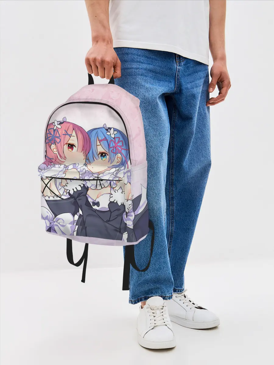 Рюкзак джинсовый / Re:Zero, Рам и Рем