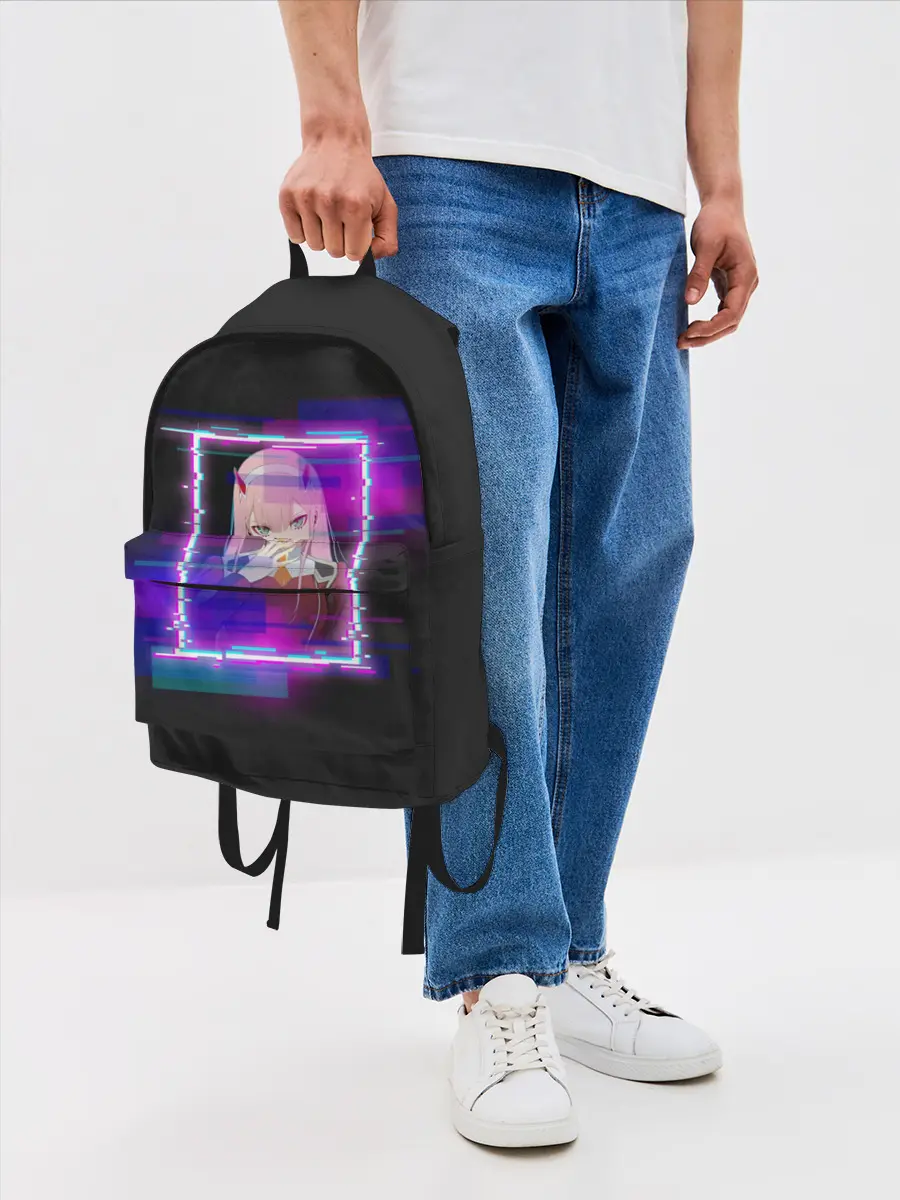 Рюкзак джинсовый / Ноль Два. Неоновая Рамка