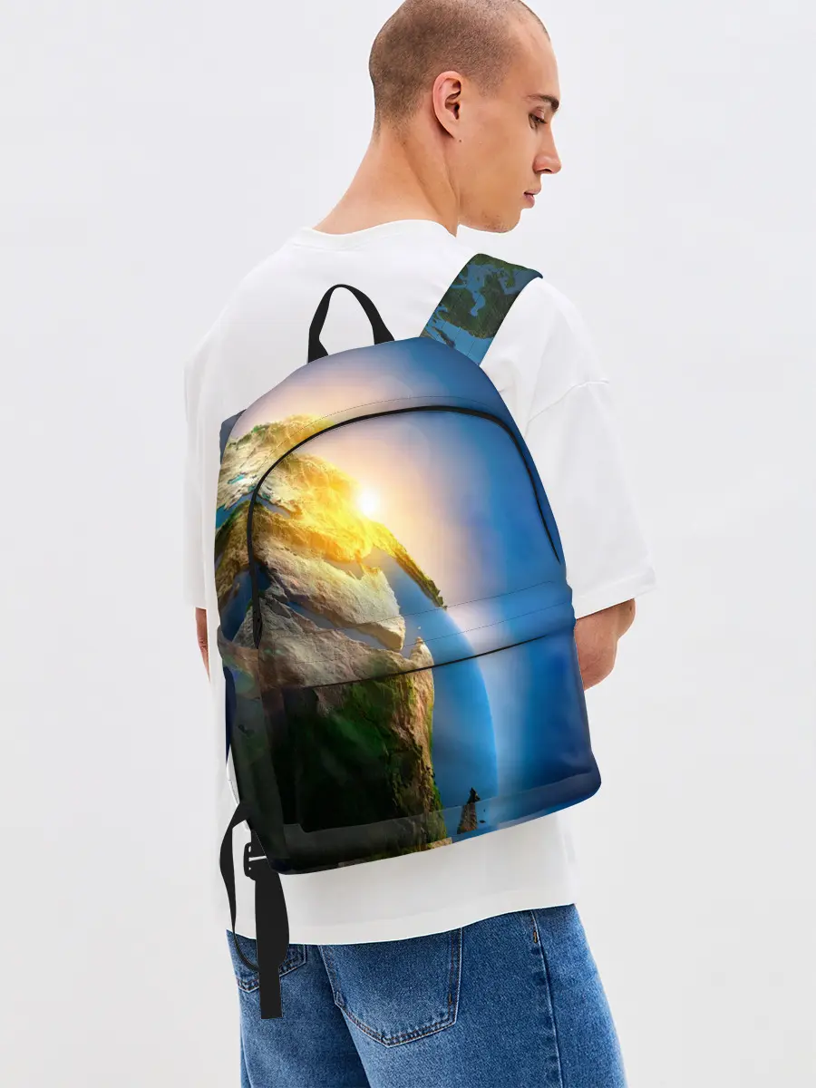 Рюкзак джинсовый / Планета Земля