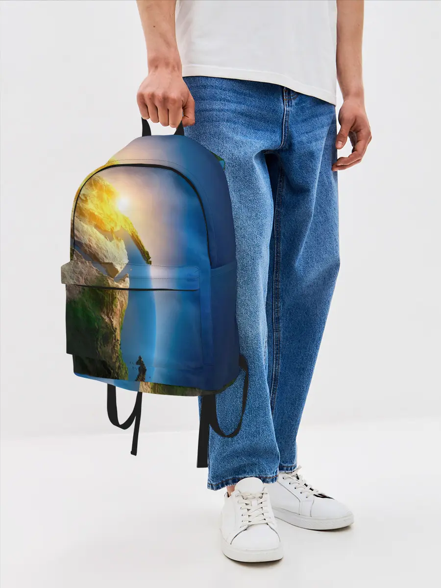 Рюкзак джинсовый / Планета Земля
