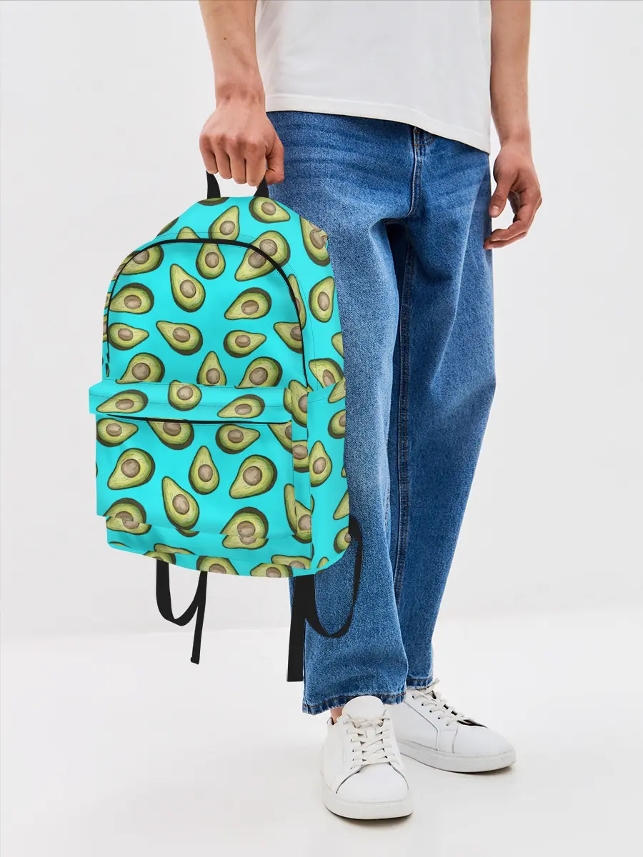 Рюкзак джинсовый / Авокадо
