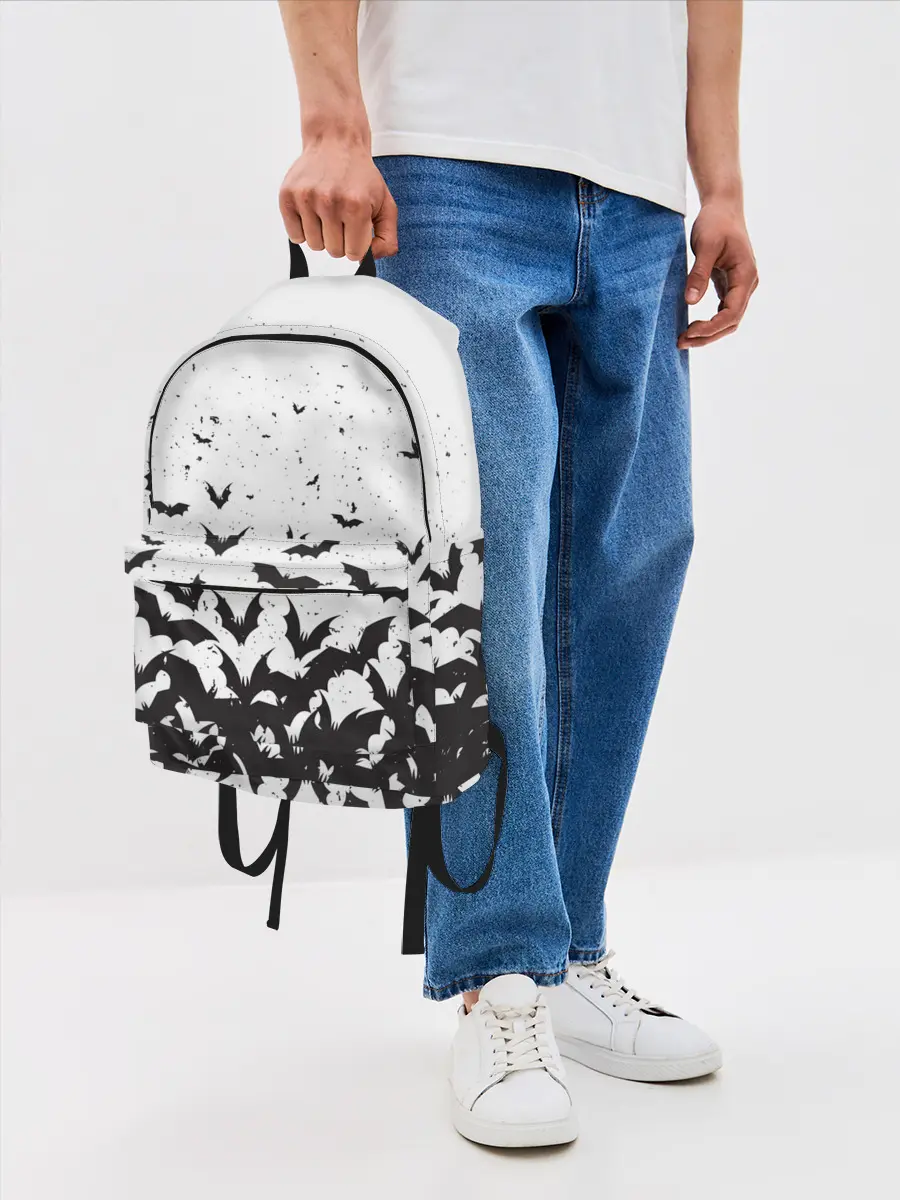 Рюкзак джинсовый / Летучие мыши