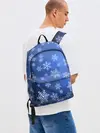 Рюкзак джинсовый / Снежинки.