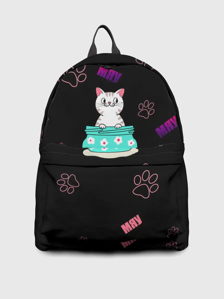 Рюкзак джинсовый / Котик-антидепрессант