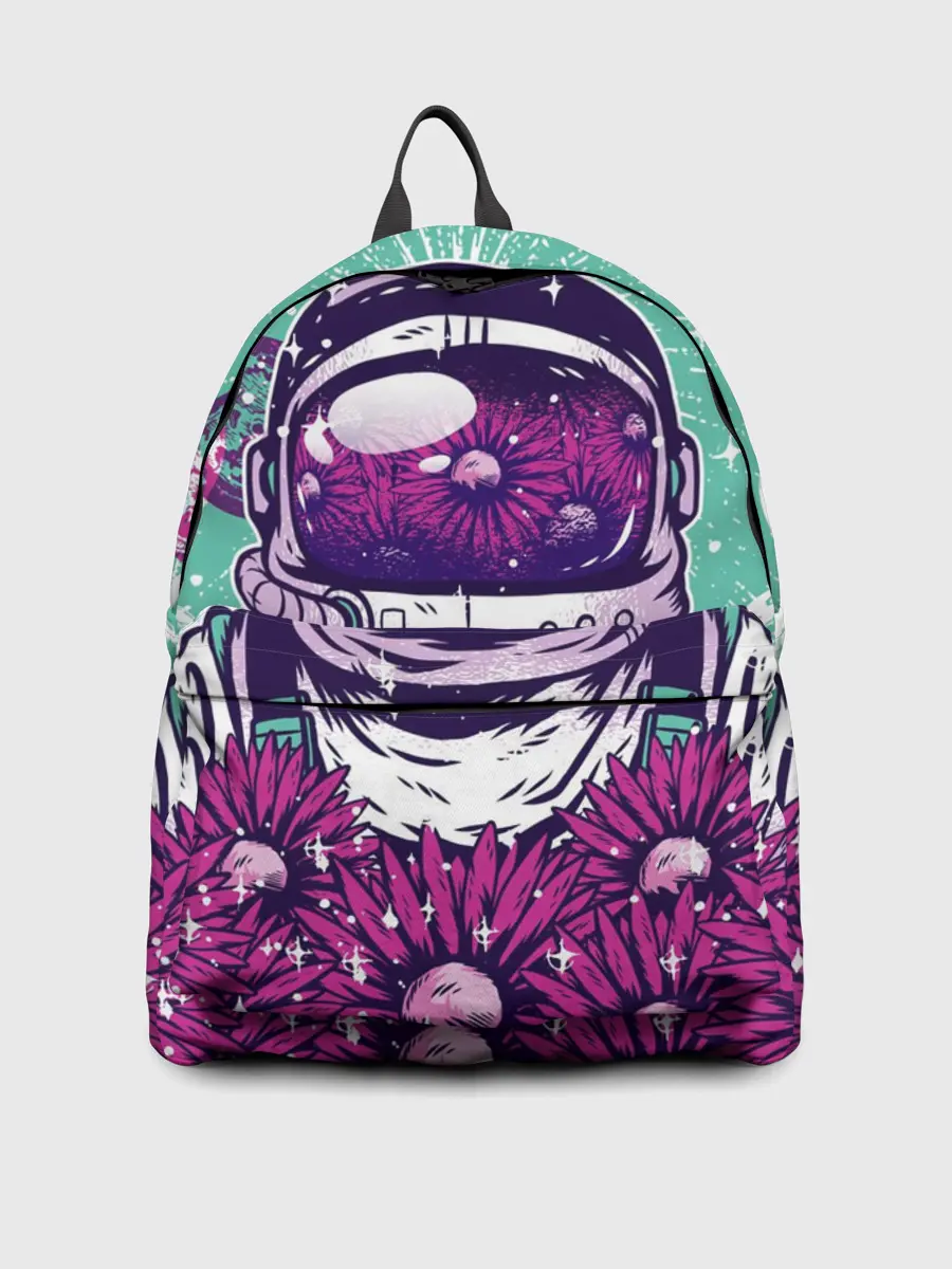 Рюкзак джинсовый / Цветочный Астронавт