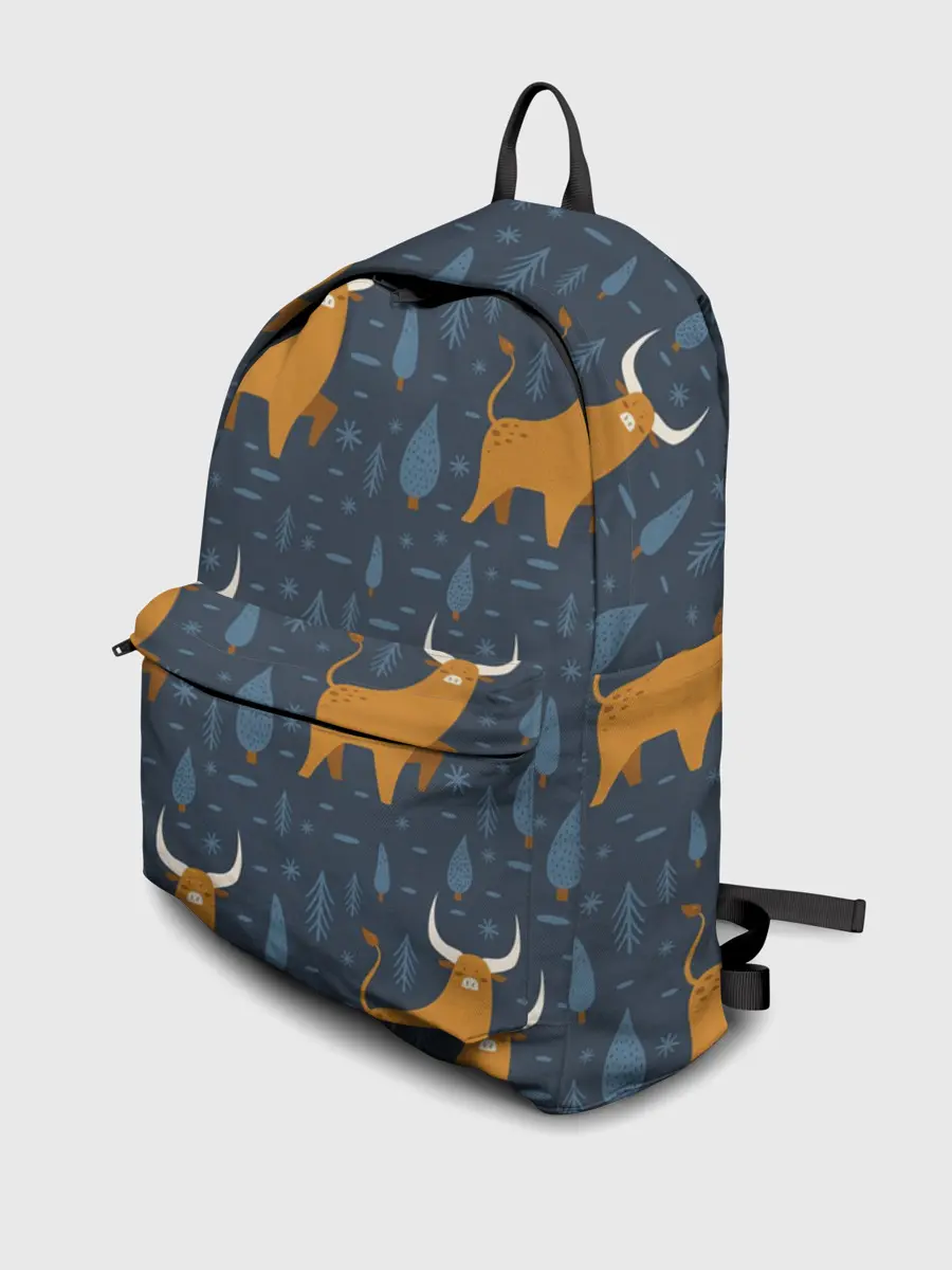 Рюкзак джинсовый / Быки