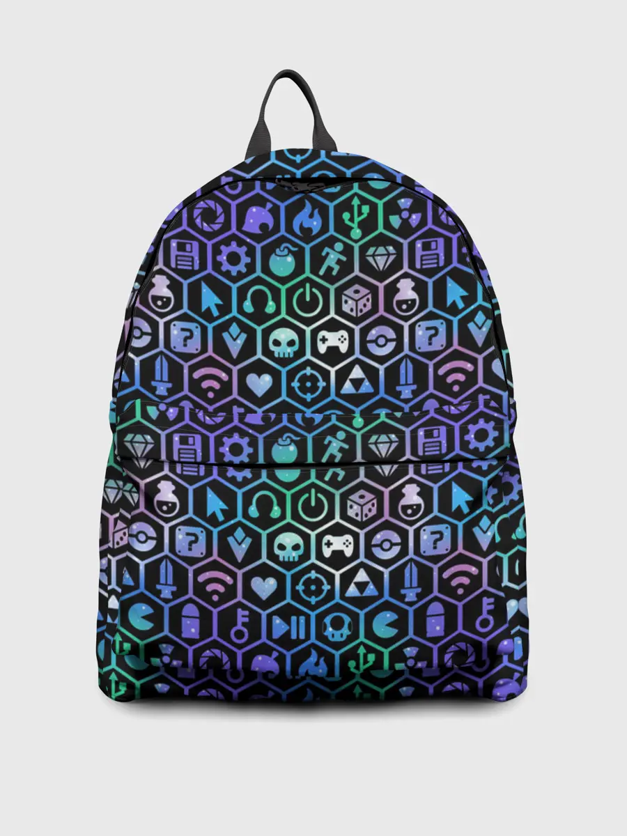 Рюкзак джинсовый / ГЕЙМЕРСКИЙ НЕОН