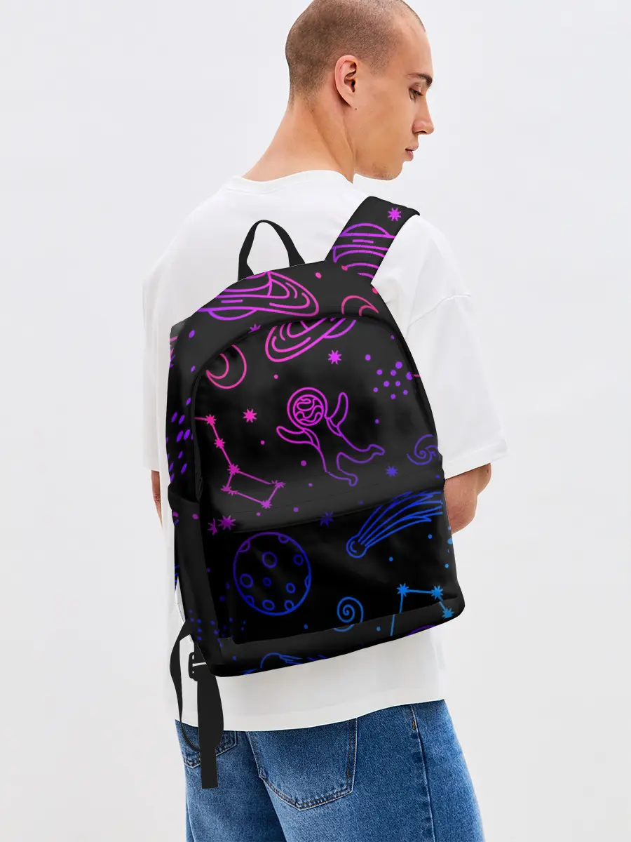 Рюкзак джинсовый / Космический рисунок