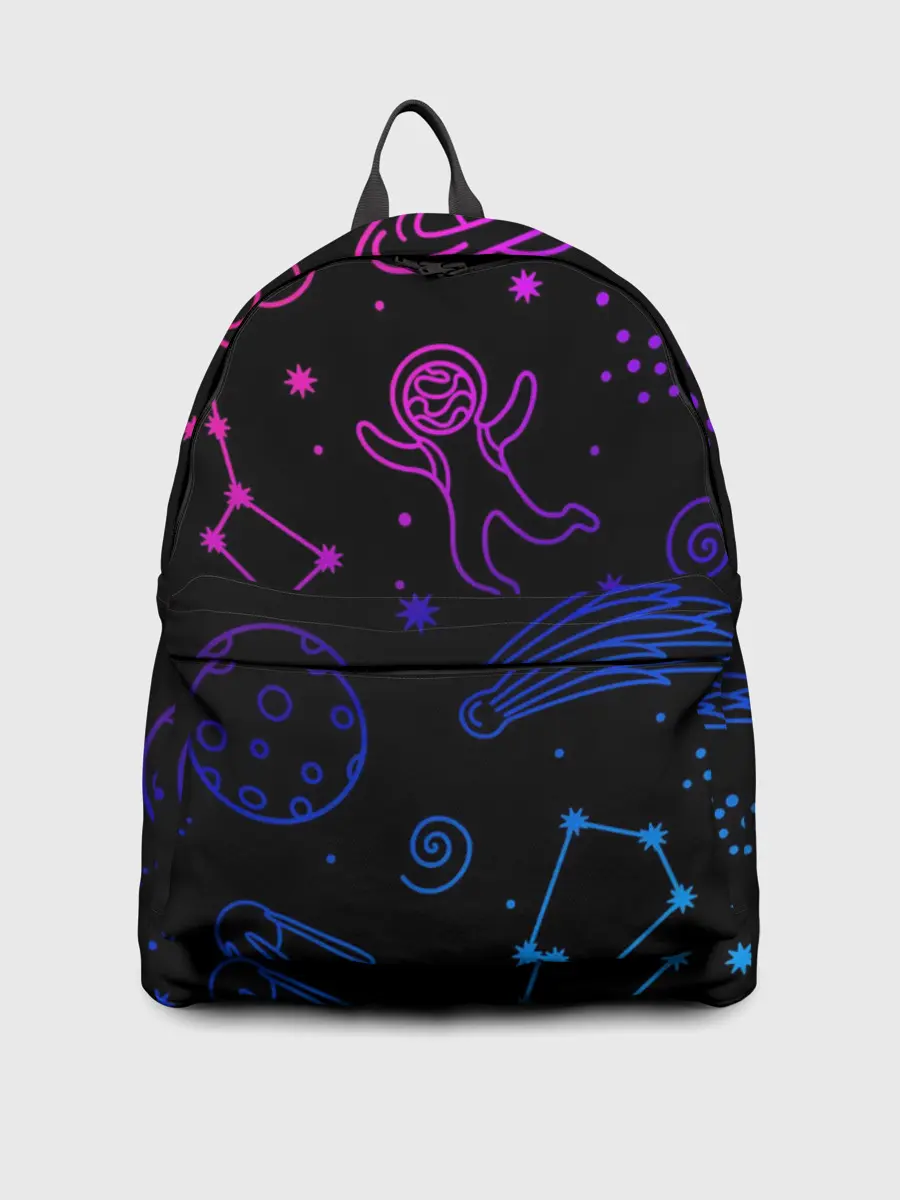 Рюкзак джинсовый / Космический рисунок