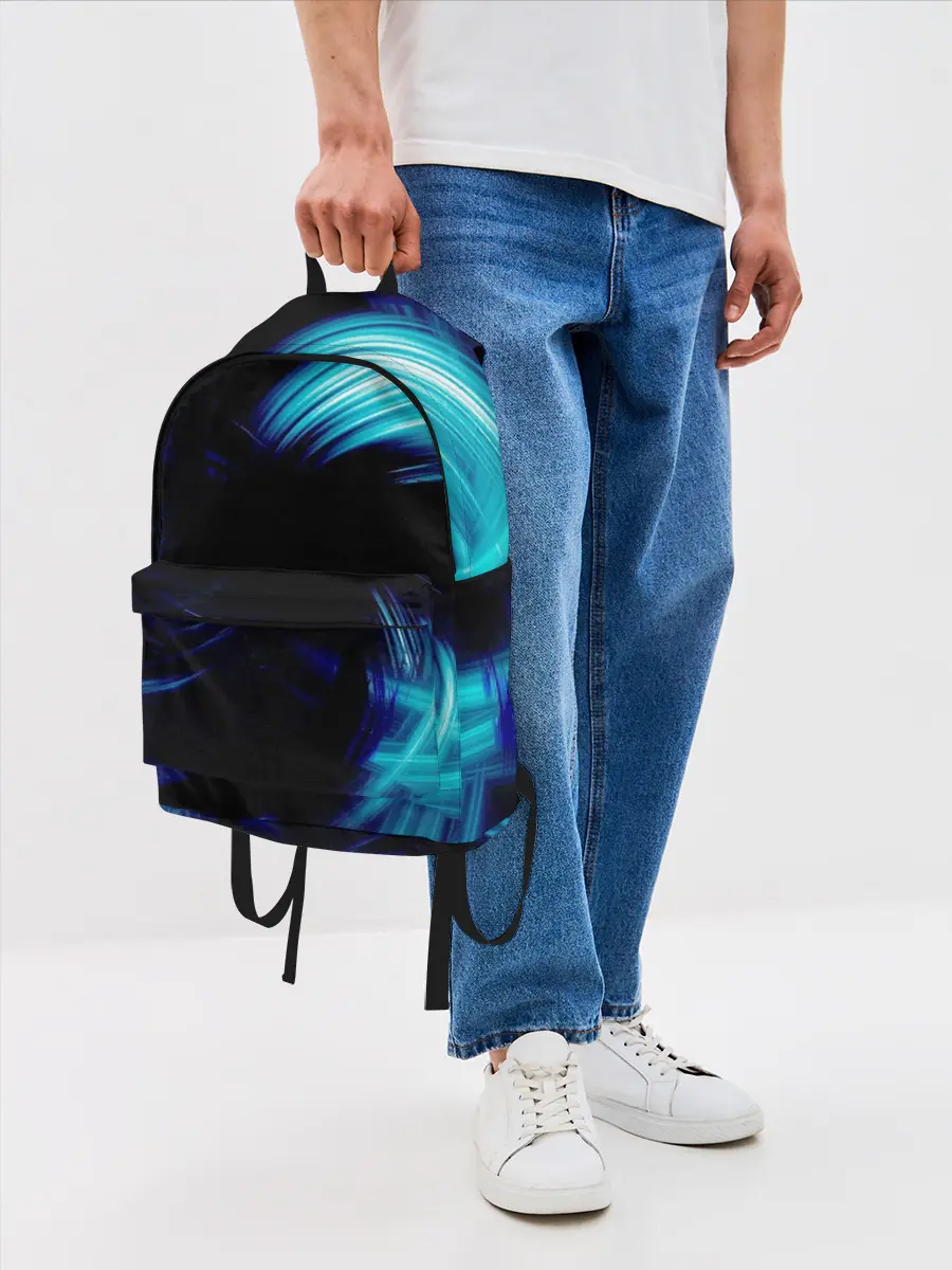 Рюкзак джинсовый / Неоновый вихрь
