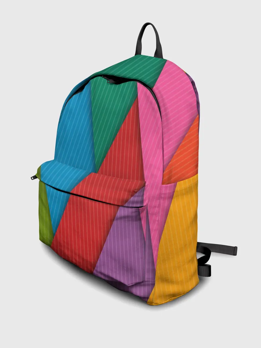 Рюкзак джинсовый / Разноцветный узор