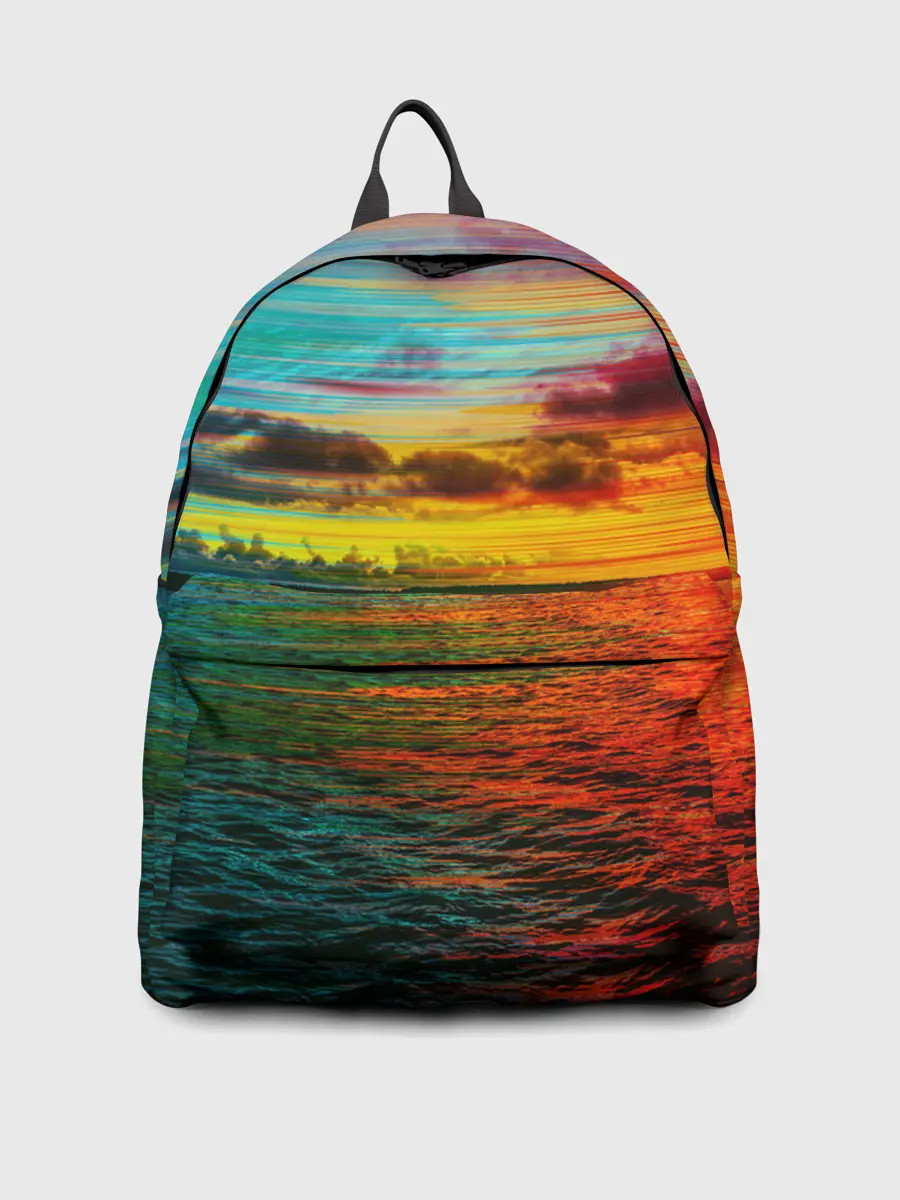 Рюкзак джинсовый / Glitch Sunset