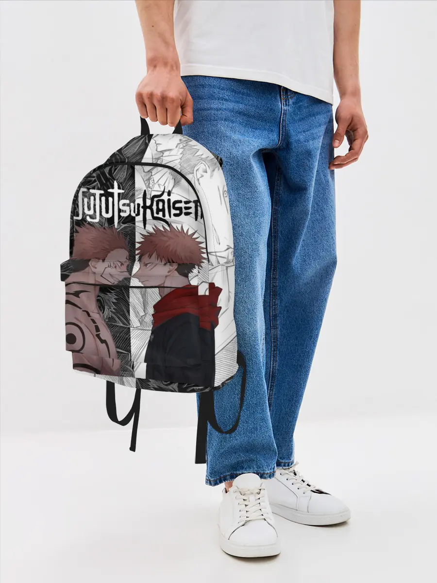 Рюкзак джинсовый / Jujutsu Kaisen Сукуна х Юдзи