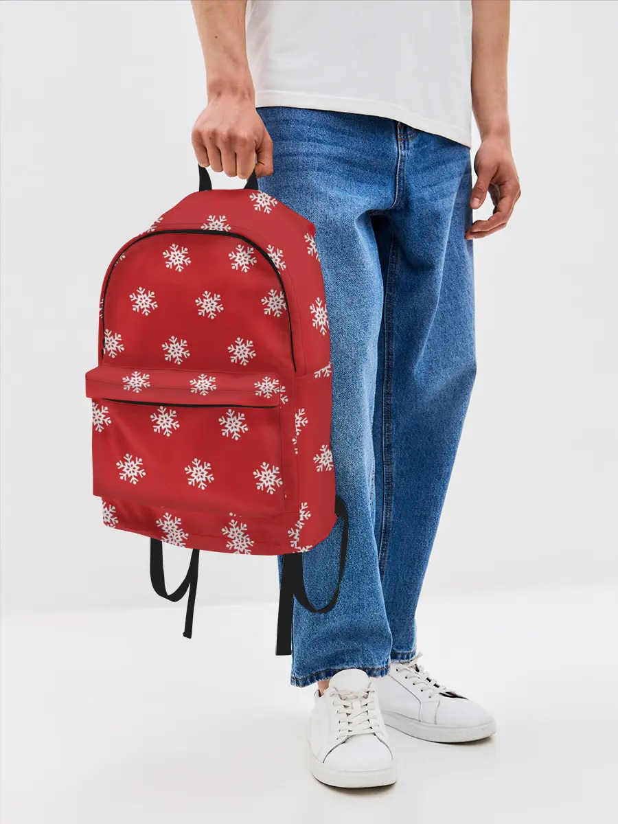 Рюкзак джинсовый / Снежинки