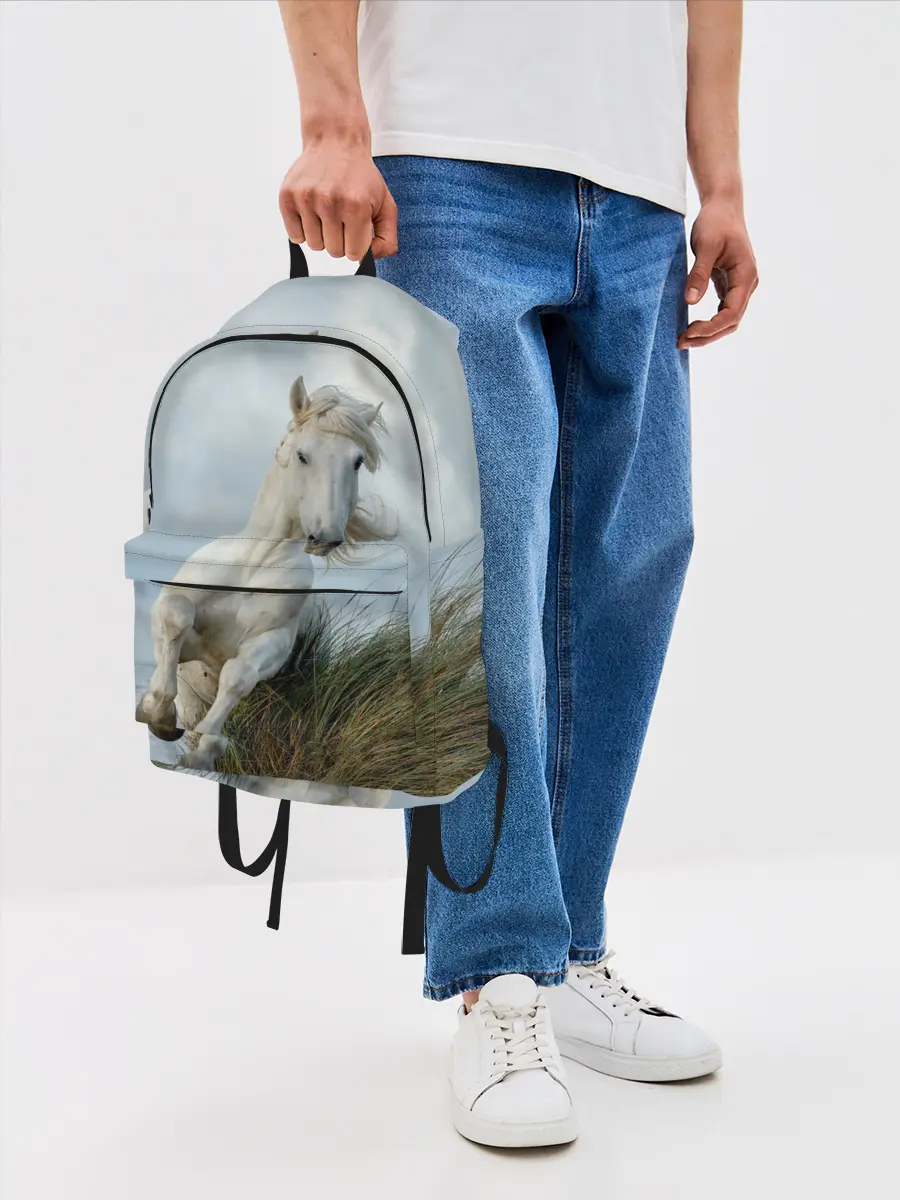 Рюкзак джинсовый / Лошадь