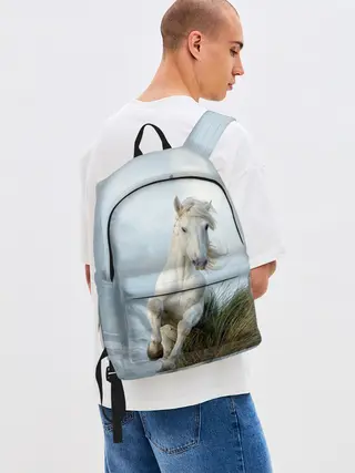 Рюкзак джинсовый / Лошадь