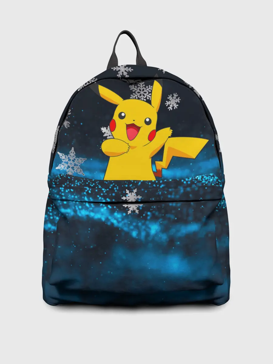 Рюкзак джинсовый / Пикачу Новогодний