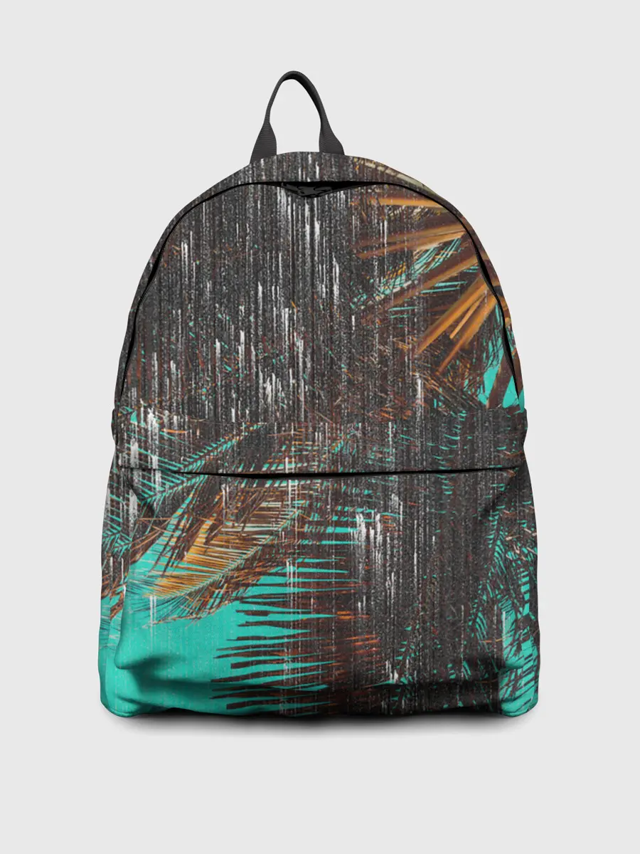 Рюкзак джинсовый / Palm glitch art