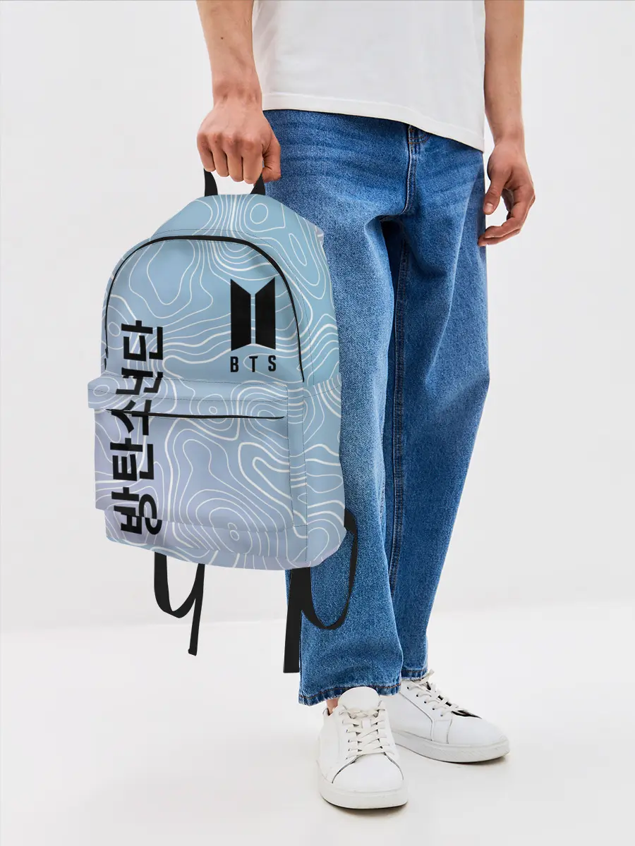 Рюкзак джинсовый / BTS / БТС.