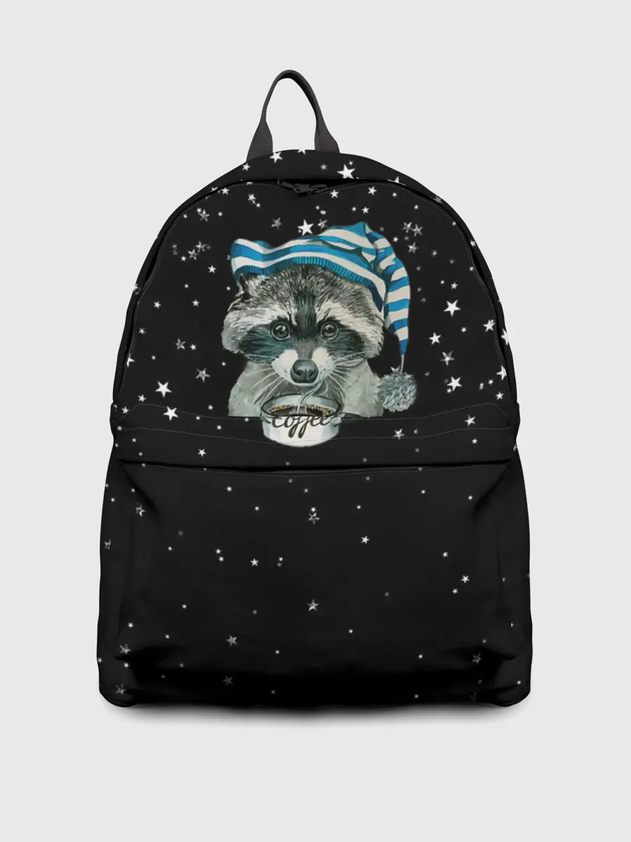 Рюкзак джинсовый / Милый енот