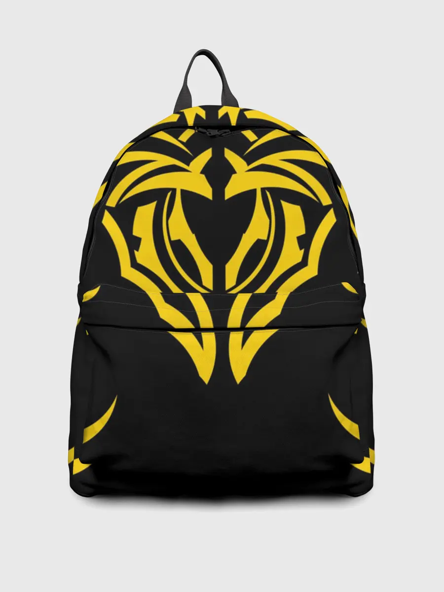 Рюкзак джинсовый / Узор жёлтый