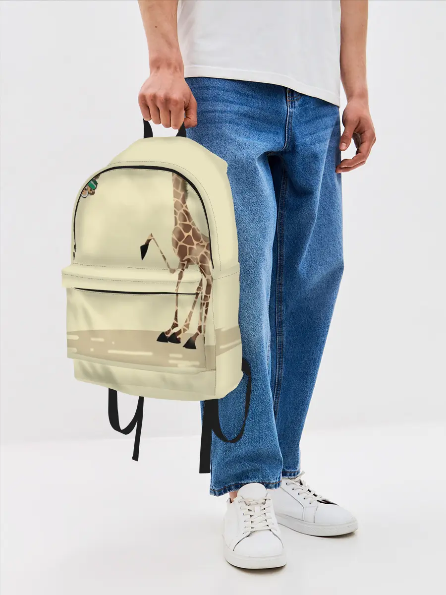 Рюкзак джинсовый / жираф на шее