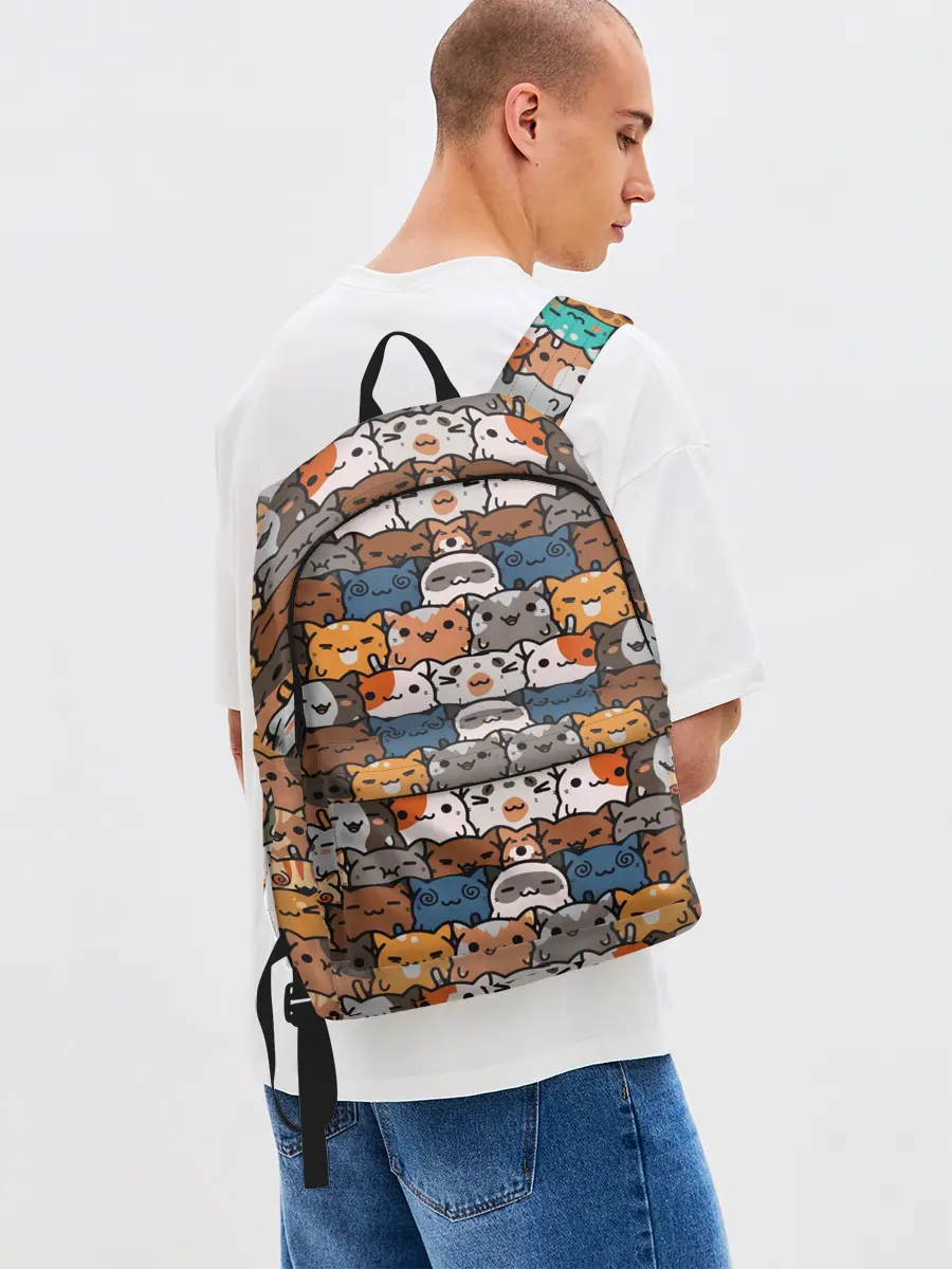 Рюкзак джинсовый / Котейки