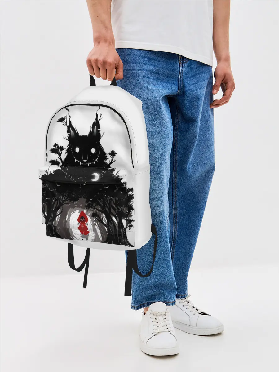 Рюкзак джинсовый / Красная шапочка