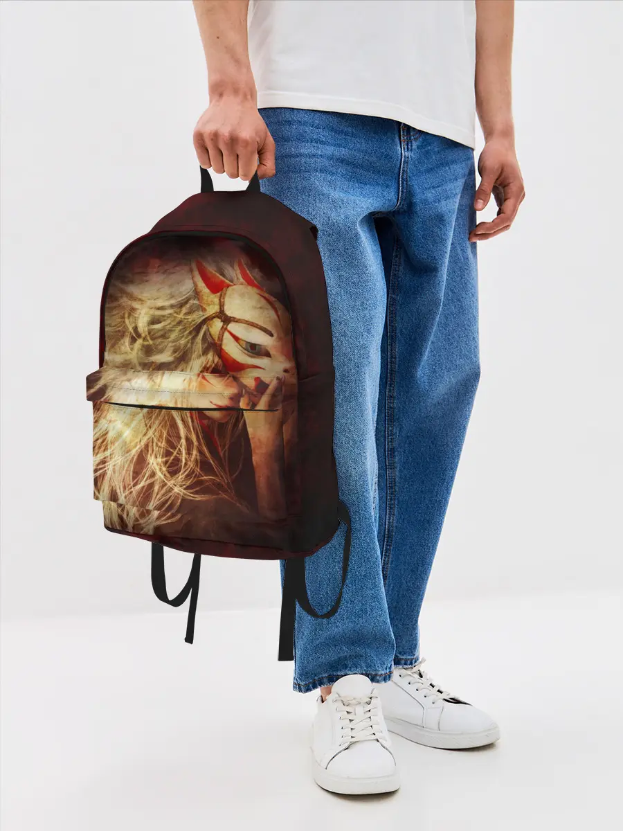 Рюкзак джинсовый / Кицуне